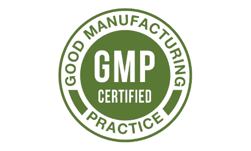 GMP certification badge ensuring safe and clean production of TrimPure Gold Patch